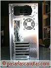 foto por detr�s de la caja de aluminio del pc - ensamblaje de pc - bricolaje de pc